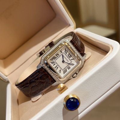 Cartier cufflinks replica 27*37*6MM Square Case Swiss Quartz Movement White Watch